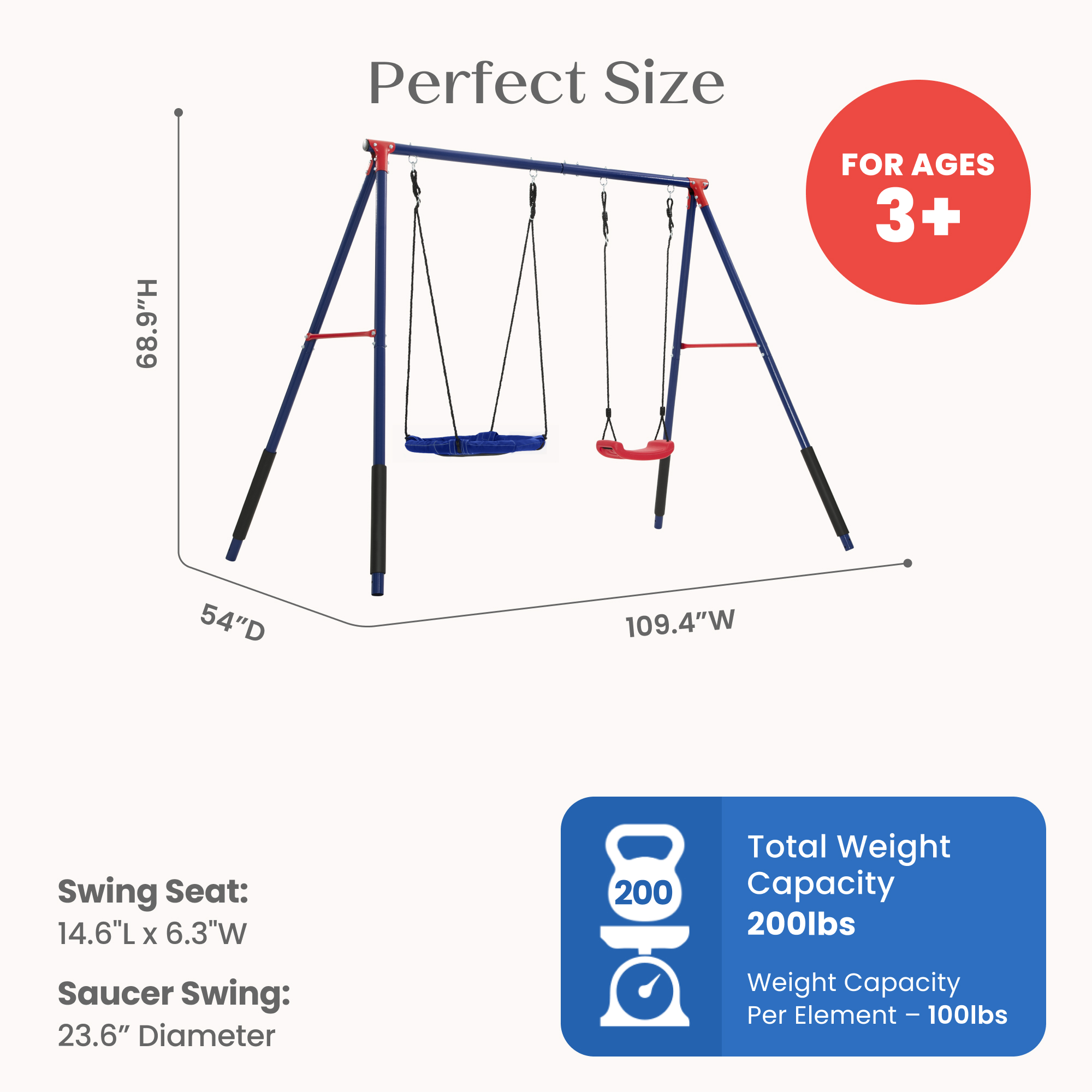 【東京西多摩 】 Swing 750ml 2本セット Knightswood Double Swing Set & Nest Seat | PEFC® | TP Toys